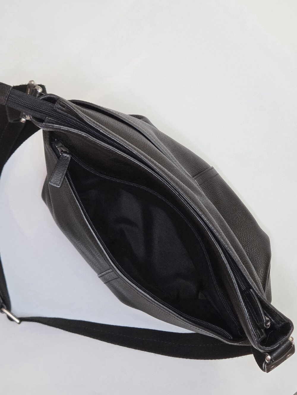 Vintage ​Coach Camden Black Leather Flight Map Crossbody Bag Purse F70457 Unisex - Picture 3 of 15